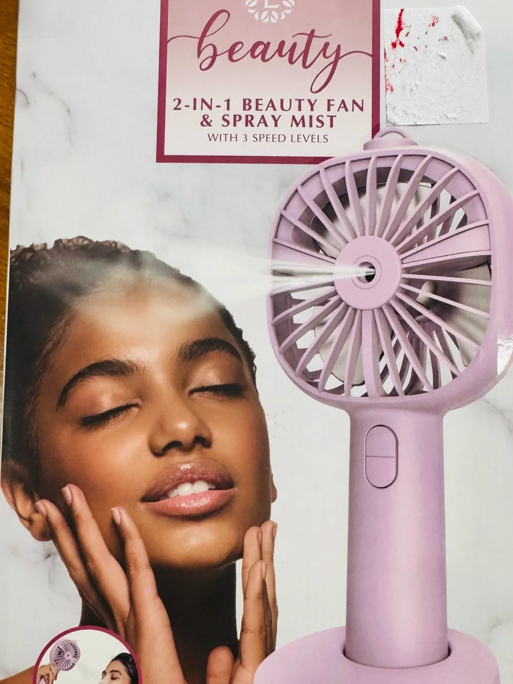 2 in 1 Standing Beauty Fan Rechargeable Makeup Fan and Phone Stand